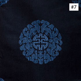 Chinese Longevity Symbol Design Royal Navy Blue Monk Chair Cushion (#07)
