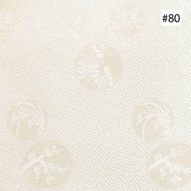 Four-Season Flower Design White Ming Chair Cushion (#80)