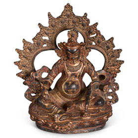 Bronze Jambhala Tibetan God of Prosperity Asian Statue