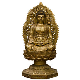 Bronze Buddha Asian Statue in Dhyana Mudra