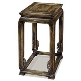 Distressed Elmwood Ming Imperial Palace Chinese End Table