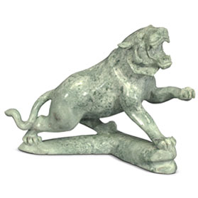 Oriental Jade Cougar Sculpture