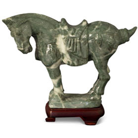 Tang Dynasty Chinese Jade Horse Sculpture