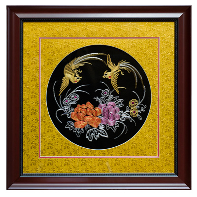 Chinese Silk Embroidery of Double Phoenix