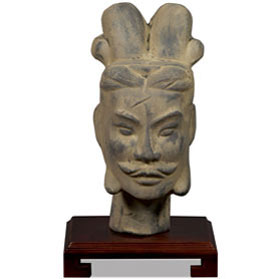 Small Chinese Terracotta General Head
