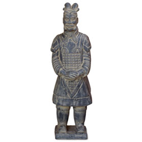 47 Inch Chinese Terracotta Standing Army General Warrior - with FREE Inside Delivery