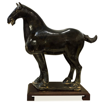 Tang Glazed Ceramic Horse Oriental Statue