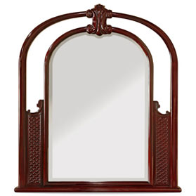 Dark Cherry Rosewood French Design Oriental Mirror