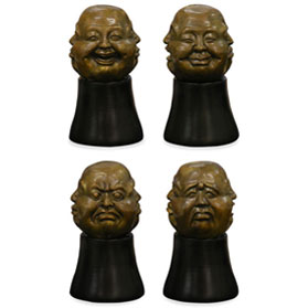 4 Emotions Brass Buddha Asian Figurine