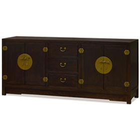 Dark Espresso Elmwood Chinese Grand Ming Sideboard - with FREE Inside Delivery