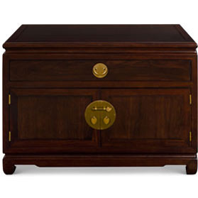 Dark Espresso Elmwood Asian Ming Cabinet