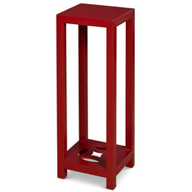 31in Matte Red Finish Elmwood Ning Chou Design Pedestal