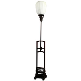 Elmwood Tall Imperial Asian Lantern with White Shade