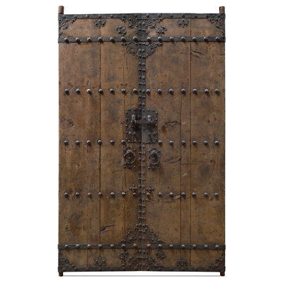 Antique Peking Oriental Wooden Doors
