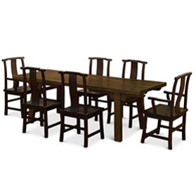 Espresso Elmwood Village Dining Set with 6 Chairs