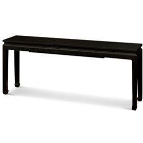 Black Elmwood Zen Style Asian Console Table