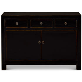 Black Elmwood Ming Oriental Cabinet