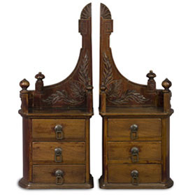 Vintage Victorian Style Oak Dressing Table Accents