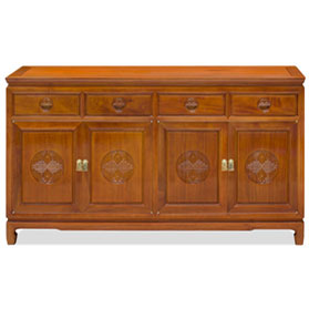 Natural Finish Rosewood Chinese Longevity Sideboard