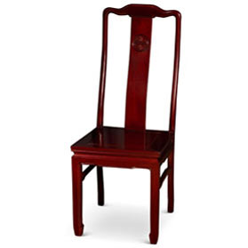 Red Cherry Rosewood Chinese Longevity Side Chair