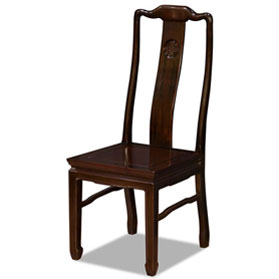 Mahogany Finish Rosewood Chinese Longevity Chair