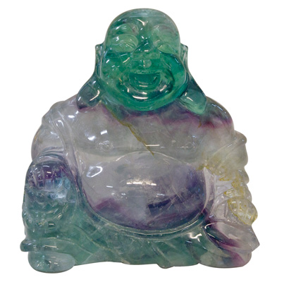 3 Inch Fluorite Happy Buddha Asian Figurine
