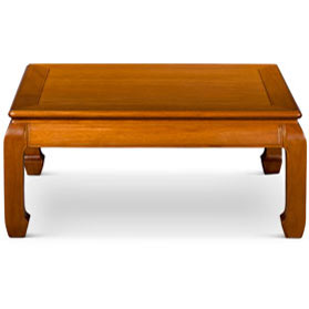 Natural Finish Rosewood Ming Rectangular Chinese Coffee Table