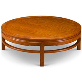 Natural Finish Round Chinese Rosewood Coffee Table