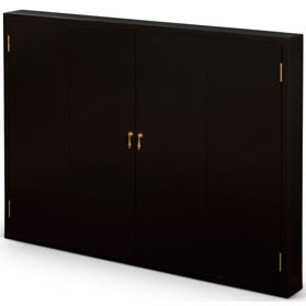 Matte Black Ming Asian Wall TV Cabinet