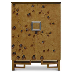 Gold Su Chow Chinese Armoire