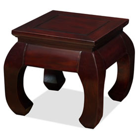 Dark Cherry Petite Elmwood Ming Square Chinese Table