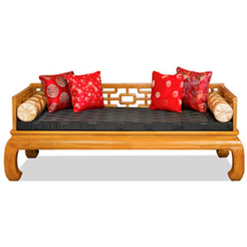 Natural Finish Elmwood Chinese Ming Day Bed