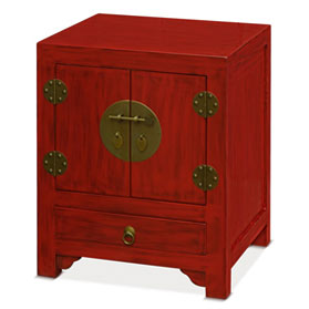 Red Elmwood Chinese Ming Cabinet