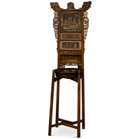 Antique Ningbo Vanity Stand with Wooden Basin