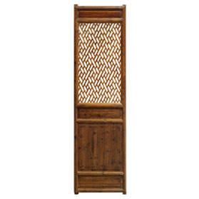 Chinese Antique Door Panel with Cross Lattice Pattern