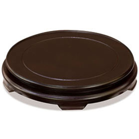 10 Inch Dark Brown Round Chinese Wooden Stand