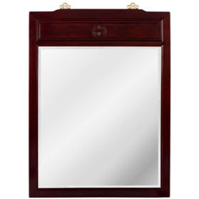 Dark Cherry Rosewood Longevity Asian Vertical Mirror