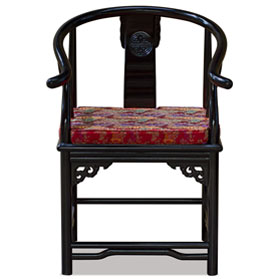 Black Finish Rosewood Ming Style Chinese Arm Chair