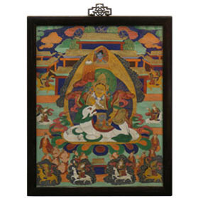 Framed Tibetan Thangka Painting