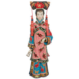 Chinese Porcelain Figurine, Qing Dynasty Noble Lady