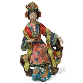 Chinese Porcelain Figurine, Yang Guifei Lady