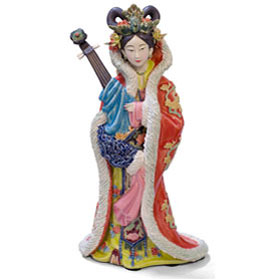 Chinese Porcelain Figurine, Lady Zhao Jun