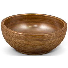 14in Sienna Textured Oriental Porcelain Basin