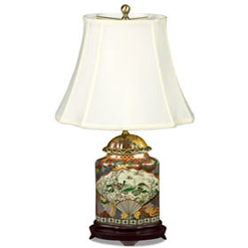 Japanese Satsuma Design Porcelain Lamp