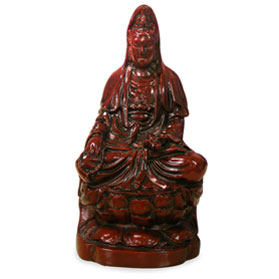Shou Shan Meditating Guanyin Asian Statue