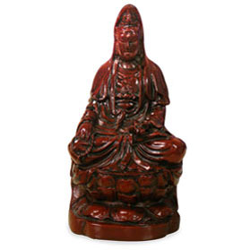 Shou Shan Meditating Guanyin Asian Statue