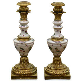 Baronet Motif Asian Candle Holder Set