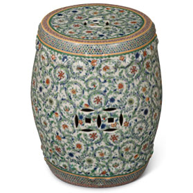 Verdant Spring Chinoiserie Garden Stool