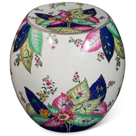 Canton Famille Rose Garden Stool