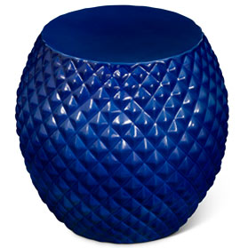 The Indigo Jewel Garden Stool